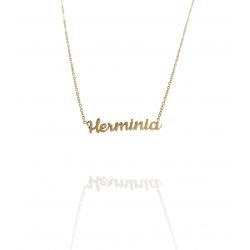 Collar con nombre de Herminia en Acero Hipoalergénico 316l