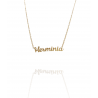 Collar con nombre de Herminia en Acero Hipoalergénico 316l