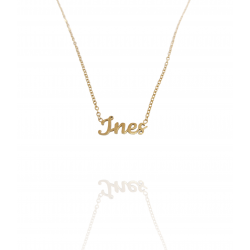 Collar con nombre de Inés en Acero Hipoalergénico 316l