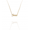 Collar con nombre de Inés en Acero Hipoalergénico 316l