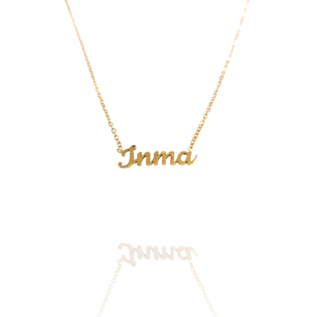 Collar con nombre de Inma en Acero Hipoalergénico 316l
