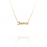 Collar con nombre de Inma en Acero Hipoalergénico 316l