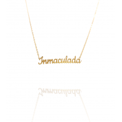 Collar con nombre de Inmaculada en Acero Hipoalergénico 316l