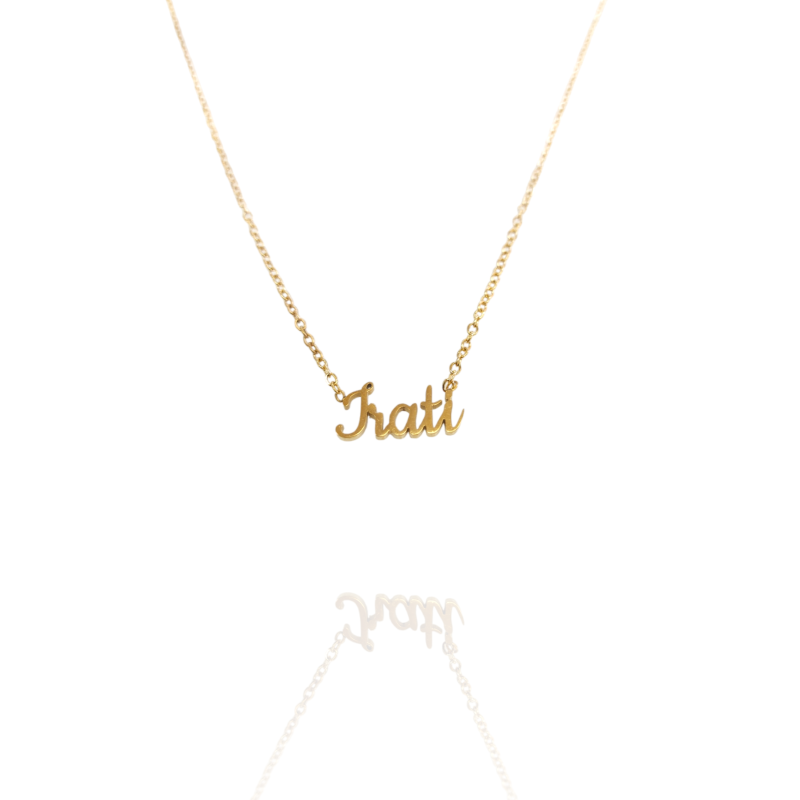 Collar con nombre de Irati en Acero Hipoalergénico 316l