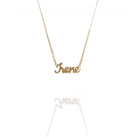 Collar con nombre de Irene en Acero Hipoalergénico 316l