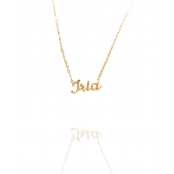 Collar con nombre de Iria en Acero Hipoalergénico 316l