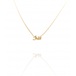 Collar con nombre de Iris en Acero Hipoalergénico 316l
