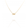 Collar con nombre de Iris en Acero Hipoalergénico 316l