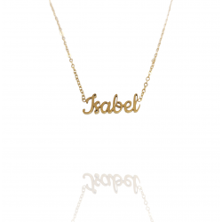 Collar con nombre de Isabel en Acero Hipoalergénico 316l
