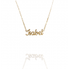 Collar con nombre de Isabel en Acero Hipoalergénico 316l