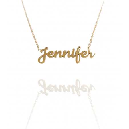 Collar con nombre de Jennifer en Acero Hipoalergénico 316l