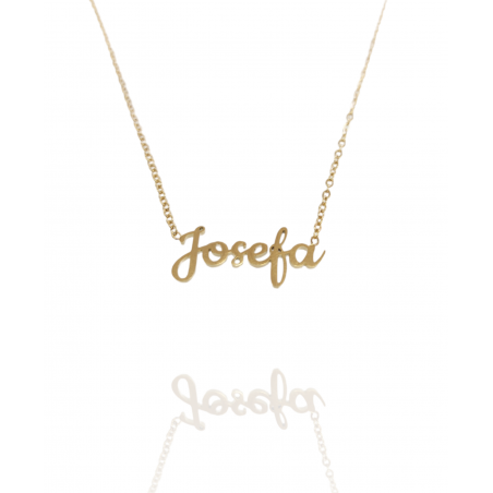 Collar con nombre de Josefa en Acero Hipoalergénico 316l