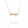 Collar con nombre de Josefa en Acero Hipoalergénico 316l
