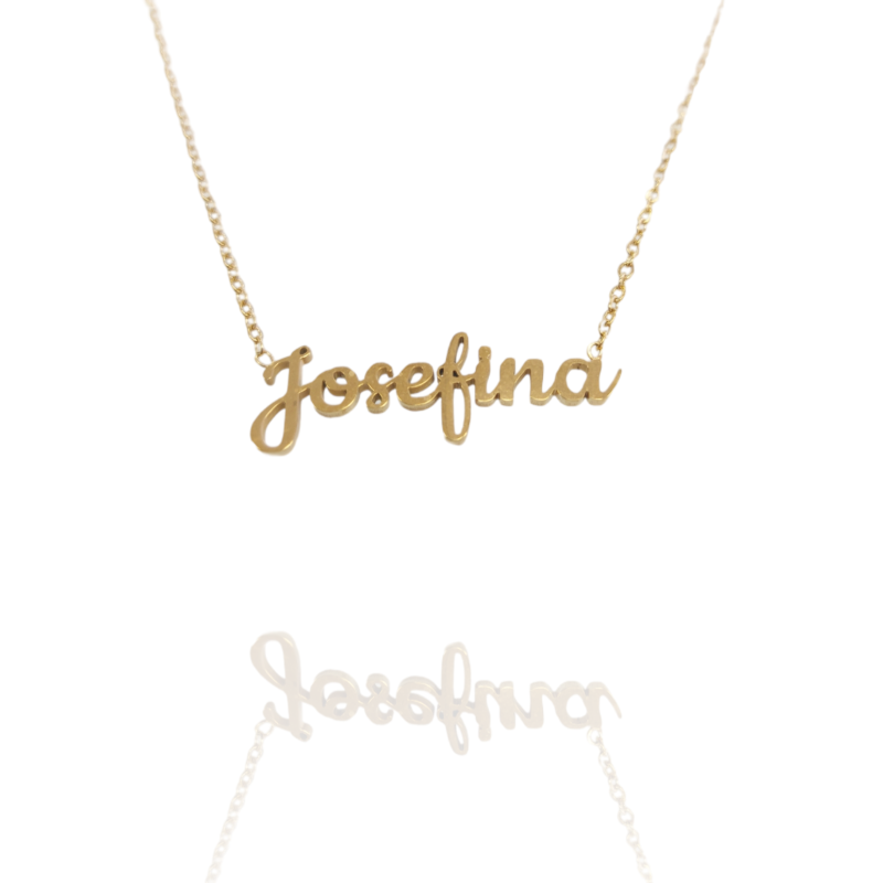 Collar con nombre de Josefina en Acero Hipoalergénico 316l