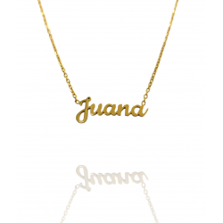 Collar con nombre de Juana en Acero Hipoalergénico 316l