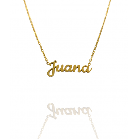 Collar con nombre de Juana en Acero Hipoalergénico 316l