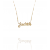 Collar con nombre de Judith en Acero Hipoalergénico 316l