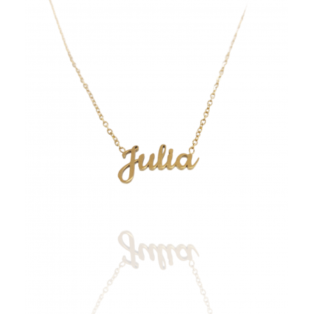 Collar con nombre de Julia en Acero Hipoalergénico 316l