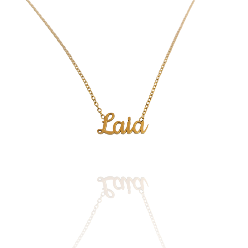 Collar con nombre de Laia en Acero Hipoalergénico 316l