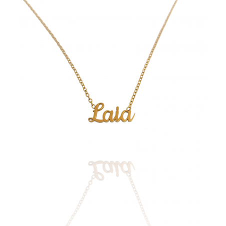 Collar con nombre de Laia en Acero Hipoalergénico 316l