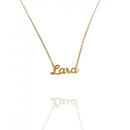 Collar con nombre de Lara en Acero Hipoalergénico 316l
