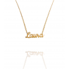 Collar con nombre de Laura en Acero Hipoalergénico 316l
