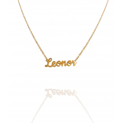 Collar con nombre de Leonor en Acero Hipoalergénico 316l