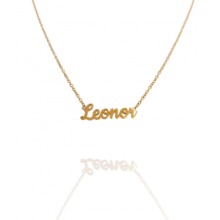 Collar con nombre de Leonor en Acero Hipoalergénico 316l