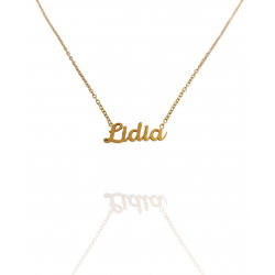 Collar con nombre de Lidia en Acero Hipoalergénico 316l