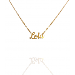Collar con nombre de Lola en Acero Hipoalergénico 316l