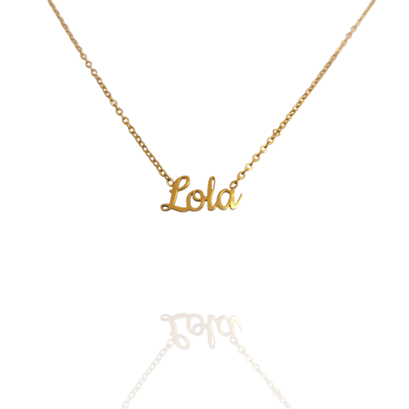Collar con nombre de Lola en Acero Hipoalergénico 316l