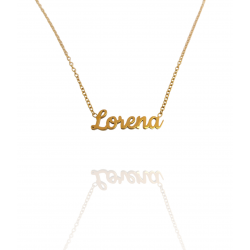 Collar con nombre de Lorena en Acero Hipoalergénico 316l