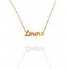 Collar con nombre de Lorena en Acero Hipoalergénico 316l