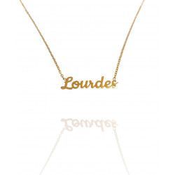 Collar con nombre de Lourdes en Acero Hipoalergénico 316l