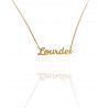 Collar con nombre de Lourdes en Acero Hipoalergénico 316l