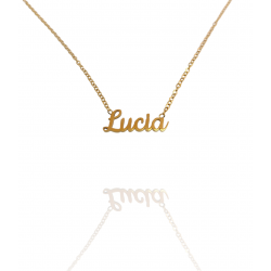 Collar con nombre de Lucía en Acero Hipoalergénico 316l