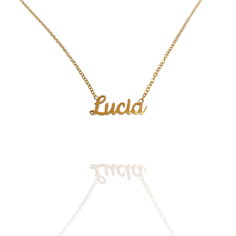 Collar con nombre de Lucía en Acero Hipoalergénico 316l