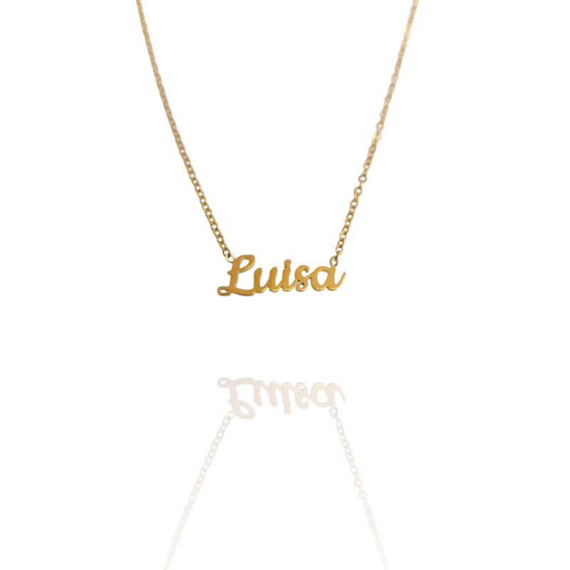 Collar con nombre de Luisa en Acero Hipoalergénico 316l
