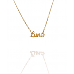 Collar con nombre de Luna en Acero Hipoalergénico 316l