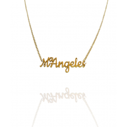 Collar con nombre de MªÁngeles en Acero Hipoalergénico 316l
