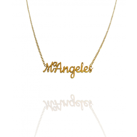 Collar con nombre de MªÁngeles en Acero Hipoalergénico 316l