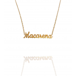 Collar con nombre de Macarena en Acero Hipoalergénico 316l