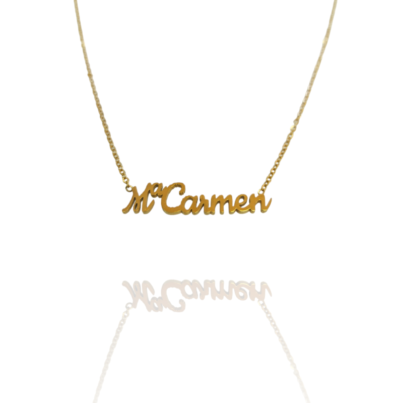 Collar con nombre de MªCarmen en Acero Hipoalergénico 316l
