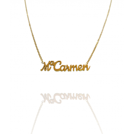Collar con nombre de MªCarmen en Acero Hipoalergénico 316l