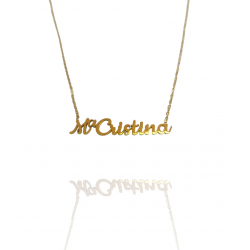 Collar con nombre de MªCristina en Acero Hipoalergénico 316l
