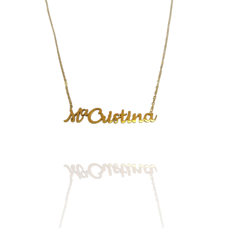 Collar con nombre de MªCristina en Acero Hipoalergénico 316l