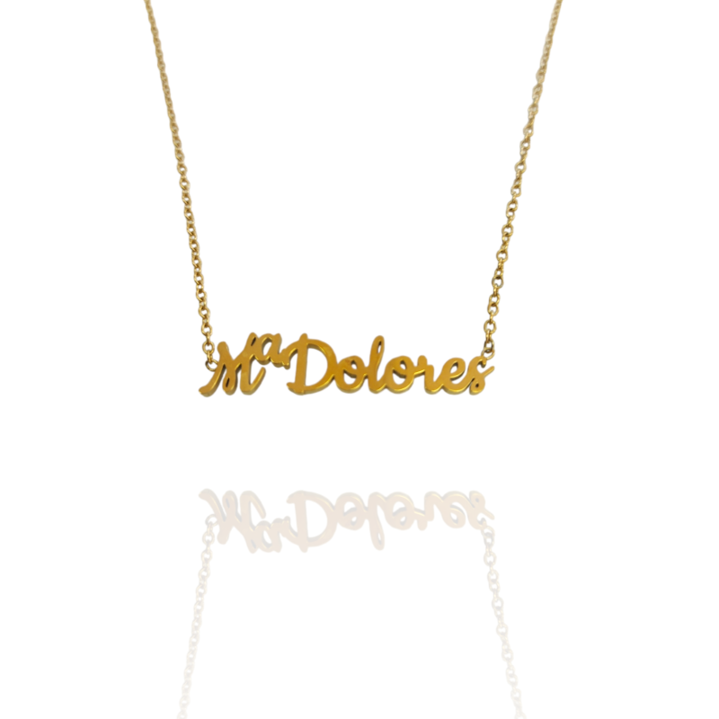 Collar con nombre de MªDolores en Acero Hipoalergénico 316l