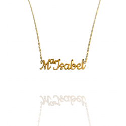Collar con nombre de MªIsabel en Acero Hipoalergénico 316l