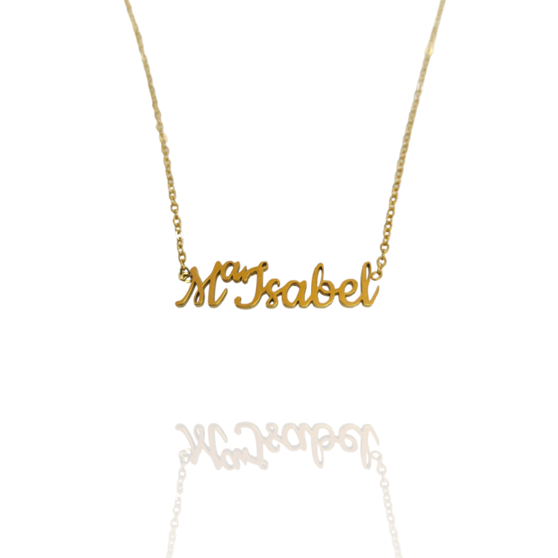 Collar con nombre de MªIsabel en Acero Hipoalergénico 316l
