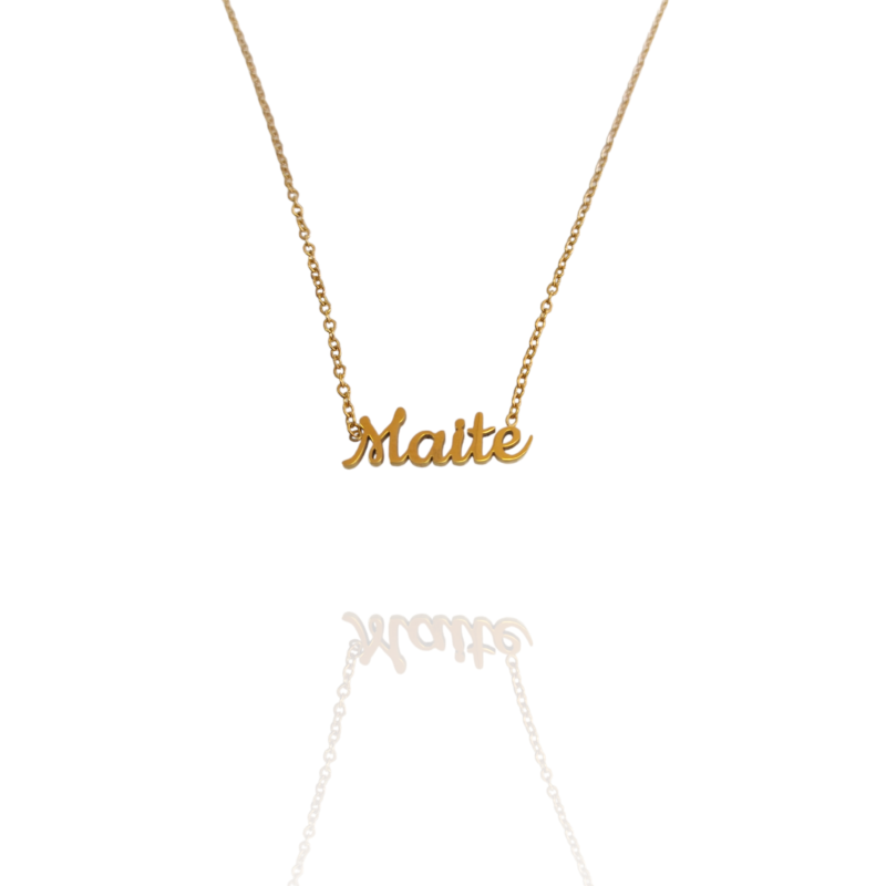 Collar con nombre de Maite en Acero Hipoalergénico 316l